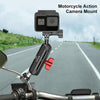 PULUZ Motorcycle Rearview Small Clamp CNC Metal Magic Arm Rod Mount (Black)