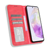 For Samsung Galaxy A36 5G Magnetic Buckle Retro Texture Leather Phone Case(Red)