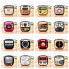 Children Holiday Gift Practical Coin Purse Retro Electrical Toy Bag 7cm x 7cm x 3cm(Projector)
