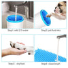 Automatic Pet Paw Cleaner Cup, M (10-14cm), Blue/White
