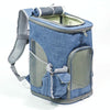 LDLC Pet Carrier Backpack, Breathable, Foldable, Travel Bag, Denim Blue, Medium