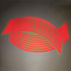 Motorcycle 18inch Wheel Stickers Modified Wheel Reflective Stickers(Red)