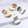 Unique Metal Drop Earrings Round Statement Earrings for Women Jewelry(Silver)