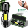 A10 Mini 395nm Ultraviolet Ray Detection Lamp COB Flashlight(Black)