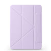 For iPad 10th Gen 10.9 2022 Fixed Buckle Magnetic Deformation Leather Tablet Case(Purple)