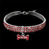 Pink Rhinestone Dog Collar & Lead Set - Small - S (20+5cm)