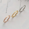 Three Lifetimes Titanium Steel Couple Rings Very Fine Frosted Ring, Size: US Size 3(Rose Gold)