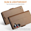 For Samsung Galaxy S25+ 5G CaseMe 023 Butterfly Buckle Litchi Texture RFID Anti-theft Leather Phone Case(Brown)