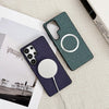 For Samsung Galaxy S25 Ultra 5G Magsafe Magnetic Ring Cloth Texture Phone Case(Black)