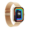 GT20 1.69 inch TFT Screen IP67 Waterproof Smart Watch, Support Music Control / Bluetooth Call / Heart Rate Monitoring / Blood Pressure Monitoring, Style:Steel Strap(Gold)