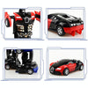 One-click Transforming Toy Car Impact Deformation Toy Model Car(Yellow)