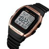 SKMEI 1278 Fashionable Outdoor 50m Waterproof Digital Watch Student Sports Wrist Watch Support 5 Group Alarm Clocks(Rose Gold)