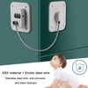Child Safety Lock No Hole Window Limiter Refrigerator Drawer Cabinet Combination Lock, Specification: 3-bit White