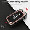 Car Luminous All-inclusive Zinc Alloy Key Protective Case Key Shell for Volkswagen A Style Folding 3-button(Silver)