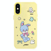 For iPhone XS Max Skin Feeling Jelly TPU Hybrid PC Phone Case(Blue Rabbit Yellow)
