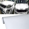 1.52 * 0.5m Waterproof PVC Wire Drawing Brushed Chrome Vinyl Wrap Car Sticker Automobile Ice Film Stickers Car Styling Matte Brushed Car Wrap Vinyl Film (Silver)