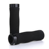 1 Pair AG28 Alloy Lock-Rings + Sponge Bicycle Handlebar Grip (Black)