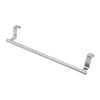 No-Punch Stainless Steel Over Door Towel Rack Cabinet Door Rag Hanging Holder, Length: 36.5cm Silver