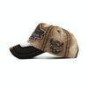 YANG GUAN Eagle Pattern Embroidered Washed Baseball Cap Sun Protection Cap, Size: 58cm(Black)