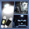 2 PCS 42mm DC12V-24V 3W 6000K 660LM 6LEDs SMD-3030 Car Reading Lamp / License Plate Light