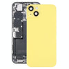 iPhone 14 Plus Glass Back Cover with Holder - Yellow