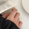 Platinum Plated Ladies Vintage Wear Combination Ring, Specification:J2225