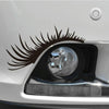 1pair Car Big Lamp Eyebrow Sticker Sexy Eye Eyelash Car Sticker(Yellow)