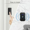 Wireless Doorbell with Temperature Display, 150m Range, US Plug (Black)