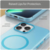 For iPhone 13 Pro Max MagSafe Frosted Translucent TPU + PC Full Coverage Phone Case(Blue)