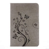 For Galaxy Tab A 10.1 (2016) / P580 Butterflies Love Flowers Embossing Horizontal Flip Leather Case with Holder & Card Slots & Wallet(Grey)