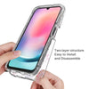 For Samsung Galaxy A24 5G / 4G Transparent Painted Phone Case(Pink Flower)