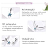 925 Sterling Silver  Starfish Pendant Charm Women DIY Bracelet Accessories