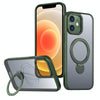 For iPhone 12 Wing Series Gen2 MagSafe Metal Ring Holder Phone Case(Green)