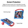 For Samsung Galaxy Tab S9 FE Boxing Series Kickstand EVA Shockproof Tablet Case with Shoulder Strap(Blue Red)