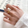 Light Luxury Cat Eye Stone Open Adjustable Ring, Specification:J2575