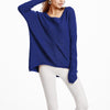 Women Knitwear Turtleneck Sweater, Size: L(Blue)