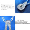 XMZ018 925 Silver Moissanite Diamond Necklace Square Diamond Neck Chain, Specification: 2 Carat