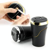 N09C Car Ashtray With Lamp And Cover Car Ashtray(Gold)