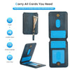 For Samsung Galaxy Note20 Ultra Zipper Wallet Split MagSafe Leather Back Phone Case(Blue)