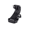 PULUZ Black Vertical Surface J-Hook Buckle Mount for PULUZ Action Sports Cameras Jaws Flex Clamp Mount for GoPro, Insta360, DJI and Other Action Cameras(Black)