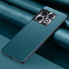 For OnePlus 10 Pro Plain Skin Leather Phone Case(Cyan)