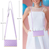 For Samsung Galaxy S24 FE 5G Crossbody Rhombic Sucker Leather Phone Case(Purple)