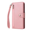 For Samsung Galaxy S25+ 5G Rivet Buckle 9 Cards Three Fold Leather Phone Case(Rose Gold)