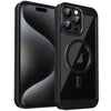 For iPhone 15 Pro Honeycomb Cooling MagSafe Phone Case(Black)