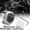 2 PCS Motorcycle 22-25mm Handlebar Thermometer (Black)