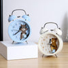 Cartoon Alarm Clock Ringing At The Bedside Of Students Metal Alarm Clock With Night Light, Color Random Deilvery