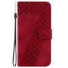 For Realme 13+ Global Seven-shaped Embossed Leather Phone Case(Red)