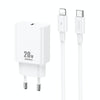 REMAX RP-U5 Extreme 2 Series 20W PD Charger + 1m USB-C / Type-C to 8 Pin Fast Charge Data Cable Set, Specification:EU Plug(White)