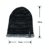 Winter Male Plus Velvet Warm Wool Hat Outdoor Sports Ski Knit Hat, Size:One Size(Gray)