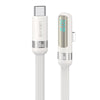 USAMS US-SJ652 PD 30W USB-C/Type-C to 8 Pin Aluminum Alloy Digital Display Fast Charging Elbow Data Cable, Length: 1.2m(Beige)